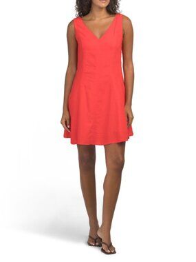 BAILEY 44 Linen Blend Bar Back Mini Dress